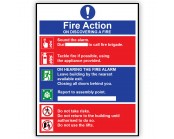 Fire Action Sign